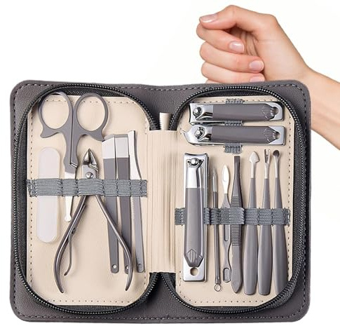 Set Manicure Testina Arrotondata Ergonomica Completa