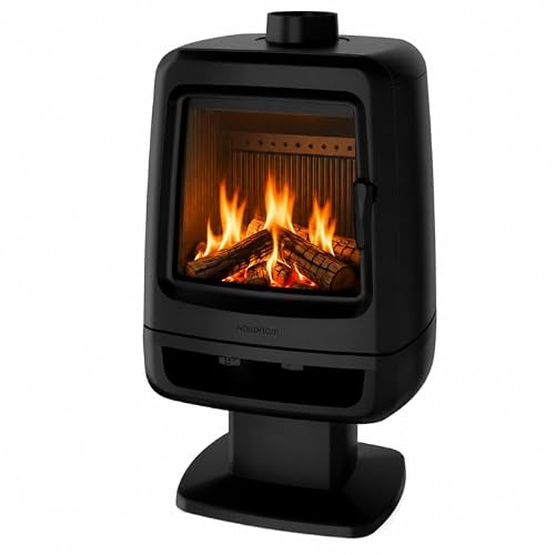 Poêle à bois NORDFLAM - PILLAR 6 kW en Fonte - Noir