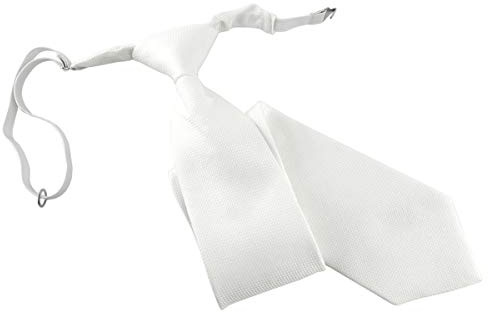 TigerTie Designer Security Sicherheits Krawatte Pique in uni gemustert - vorgebunden mit Gummizug/Stoffband