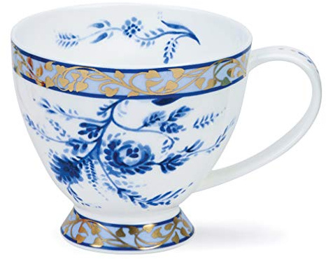 Dunoon Skye Becher aus feinem Knochenporzellan hergestellt in England Knochenporzellan Blau Delft Blue