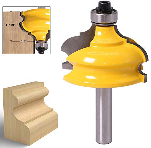 WSOOX Bordo romano classico di Ogee che forma fresa del router con il gambo di 8mm, fresa architettonica del router del modanatura della struttura
