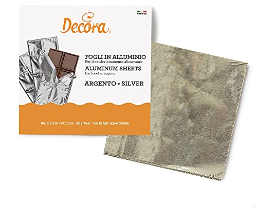 Decora 0796228 Pralinenfolie Silber Cm 20 X 20 Cm 150 St