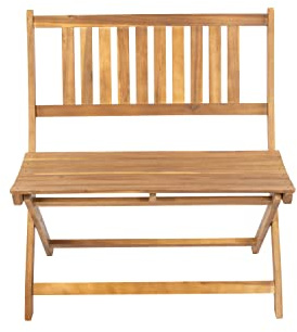 SAM 2-Sitzer Gartenbank Blossom 80 cm, Akazienholz massiv & geölt, Sitzbank | Holzbank für Garten, Wintergarten, Terrasse und Balkon