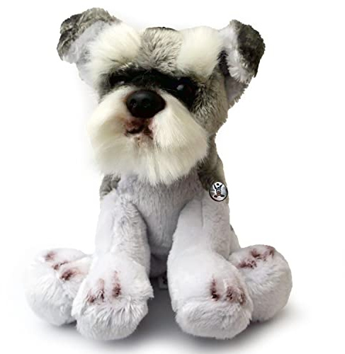 Schnauzer Kuscheltier Hund grau Plüschtier Schnuffelhund TUSKA - Kuscheltiere*biz