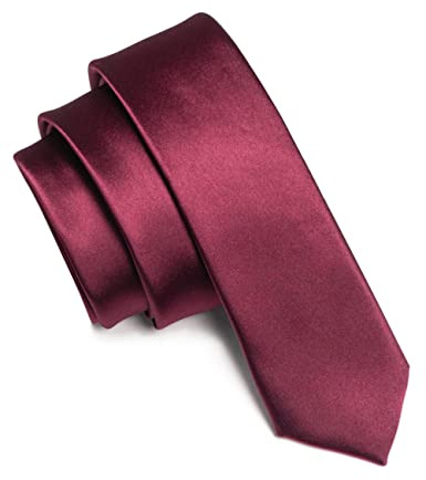 JEMYGINS Schmale Herren Krawatte einfarbig 5cm
