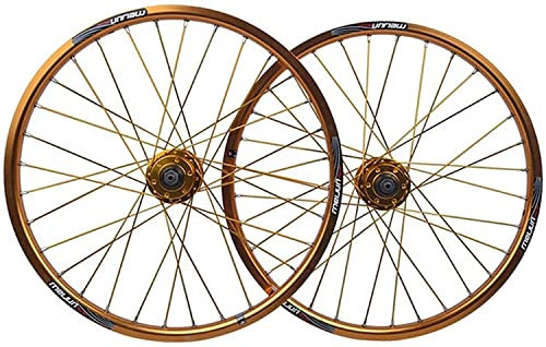 Wheelset 20 -Zoll -Fahrradräder, doppelmauerte Legierungsscheibenbremse BMX 8-10 Speed ​​Bike Wheels 3 2H qr Kugellagerkassettenzentren Road Wheel (Color : Black, Size : 20inch)