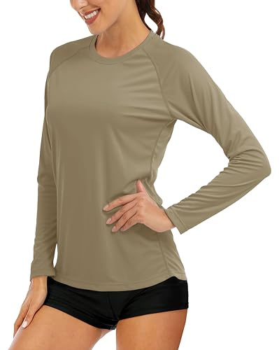 MAGCOMSEN Workout Shirts for Women Running Shirts Women UV Protection Shirts for Women Fishing Shirts Long Sleeve T Shirts for Women