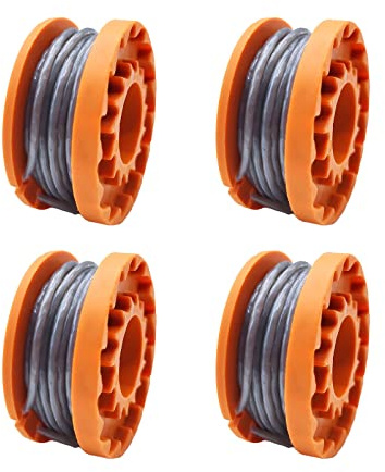 YWNYT String Trimmer Spool Line for Mac Allister MGTP18Li Grass Strimmer, 1.65mm 3M Autofeed Spool and Line Replacement Spools Weed Eater Spools Line (4)