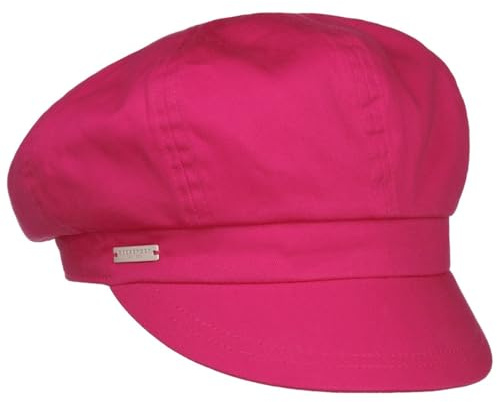 Seeberger Azalee Ballonmütze Damencap Newsboy-Mütze Balloncap Baumwollcap Sommercap Damen - mit Schirm, Futter Sommer Frühling-Sommer - One Size Fuchsia