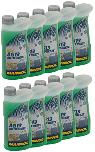 Kühlerfrostschutz MANNOL Hightec Antifreeze 10 X 1 Liter Fertiggemisch -40°C grün
