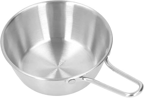 Ciotola for la colazione, scodella for zuppa, scodella for riso, ciotola for ramen in acciaio inox, ciotole for cucina, ciotole for zuppa con manico, ciotole for feste in giardino, casa (oro, argento)