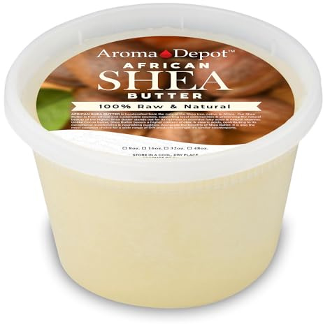 Raw African Shea Butter 16 oz Ivory/White Grade A 100% Pure Natural Unrefined Fresh Moisturizing, Ideal for Dry and Cracked Skin. It can be used in Body, Hair and Face.
