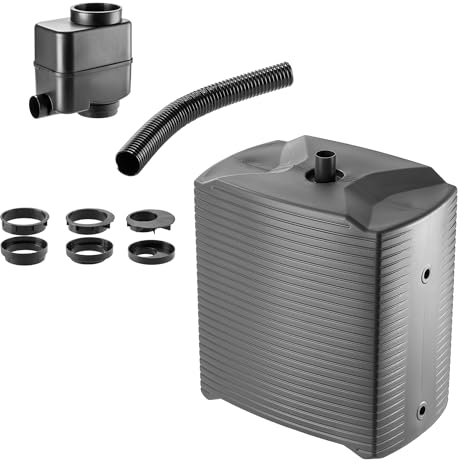 KADAX Réservoir d'Eau de Pluie Modulaire Pour Jardin, Tonneau Résistant Aux Intempéries, 126 L, Collecteur et Réservoir en Plastique (Anthracite + Collecteur)