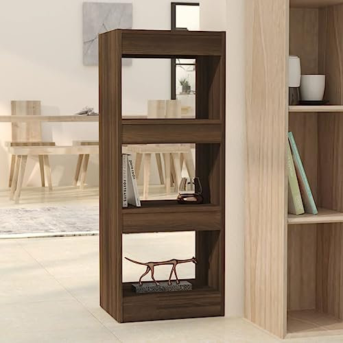 BUKSCYJS bücherturm freistehend,eckregal hängendBücherregal/Raumteiler Braun Eiche 40x30x103cm HolzwerkstoffGeeignet für Schlafzimmer, Arbeitszimmer, Wohnzimmer, Büro, Empfangsraum