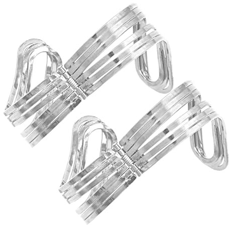MAGICLULU 2stücke S-förmige Gardinenringe Aus Metall Vorhanghalter Clips Silberne Raffhalter Für Fensterdeko Vielseitig Für Wohn Büroräume Einfache Befestigung