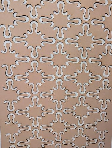 LaserKris Dekoratives Sichtschutzgitter für Heizkörper, 6 mm MDF-Platte (1200 x 610 mm), KX-Muster