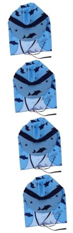 VALICLUD 4 Stück Sonnenhut für Kinder Nackenschutz-Eimerkappe Sonnenhut mit Nackenschutz Kinder Sommerhut Outdoor-Freizeithut Mütze für hüte Polyester Blue