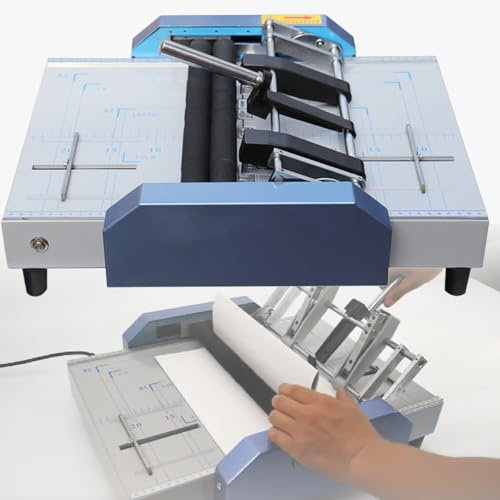 GAYAYAS Papierfalzmaschine, automatische Flat-Clinch-Bindemaschine, A3-Sattelheftung Flat-Clinch für Druckereien und Schulen