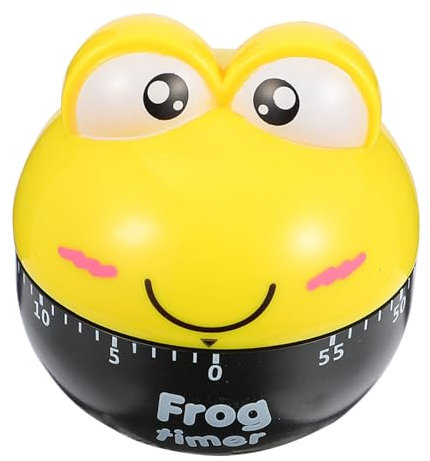 Ciieeo Cartoon Küchentimer Mechanischer Kochtimer Aus Langlebigem Material Tragbarer Frösche Timer Für Küche Und Backen Einfach Zu Bedienen