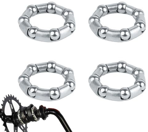 Cuscinetti per Bicicletta, 20,6 mm, 7 Sfere, per Cuscinetti per Ruota, 4 Cuscinetti a Sfera per Ruota Anteriore, compatibili con Biciclette per Bambini, Stretch e Standard