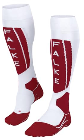 FALKE SK5 Expert M Kh seta filo funzionale caldi sottili 1 paio, Calzini da sci Uomo, Bianco White 2088, 39-41