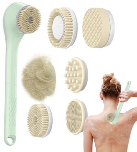 Spazzola elettrica per la pulizia del viso - ricaricabile del corpo, spazzola per massaggio per la pulizia della schiena | Spogliatoio per la pulizia posteriore, peeling impermeabile e pulizia del