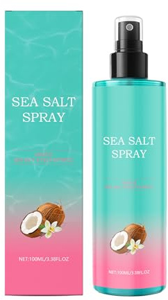 Meersalzspray für Frauen und Männer, Kokosnussaroma, Volumisierung von Salzwasserspray, mühelos Strand, welliges und lockiges Haar erreichen (100ml)
