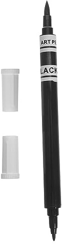 Mikikit Stylo Colorant Alimentaire Double Pointe Noir, Feutre Comestible pour Décoration Gâteau et Biscuit, Encres Alimentaires Sûres, pour Pâtisserie DIY et Décorations Précises,