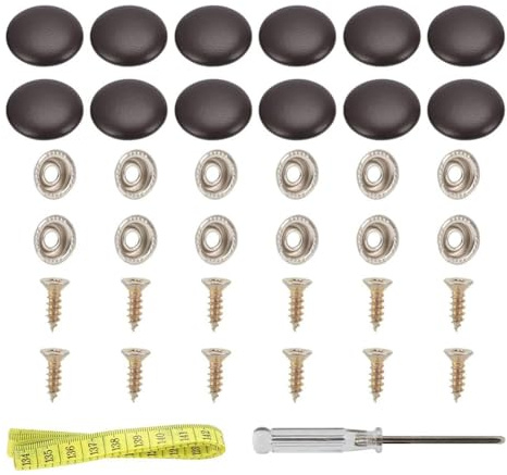 Giuneuow Leder Druckknopf Polsterknopf Set Von 12 für Gepolsterte Möbel Betten, Autositz, Wohnmobil Dach, Geeignet für Stühle, Sofas, Kaffee.