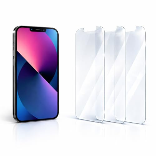 Generico Vetro Temperato 3 Pezzi per iPhone 12/12 Pro - 13/13 Pro /14 6,1” Protezione Schermo 9H Ultra Trasparente, Anti Graffio, Anti Impronte, Case Friendly e Facile Installazione