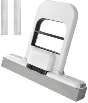 Mini trapeador para espacios pequeños: diseño compacto de mango corto, 3 cabezales de esponja reemplazables, fácil agarre | Herramienta de limpieza de escritorio para esquinas, encimera de cocina, bañ