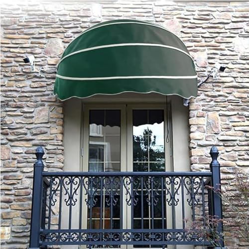 Tenda Cappottina Da Sole 70-145cm Tenda Da Porta Finestra Impermeabile In Poliestere Antivento, Tendone Da Esterno Con Corda Di Comando, Copertura Porta D’Ingresso(Green,70cm)