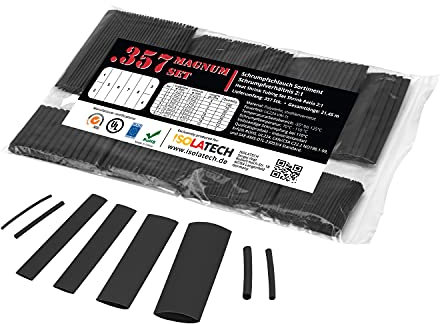 ISO-PROFI® 357 piezas Tubo Retráctil de rango 2:1 en bolsa negro