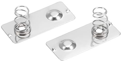 sourcing map 20 Pcs AA Batterie Positif à Negatif Conversion Ressort Contact Plaque Nickelage 28mmx12mmx0.3mm