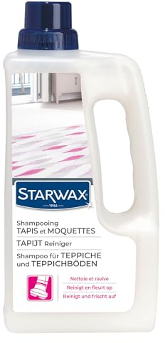 STARWAX - Auffrischendes Shampoo für Teppiche und Teppichböden - Reinigt gründlich Teppiche und Teppichböden aus Kunst- und Naturfasern - 1 l - 30 bis 40 m²