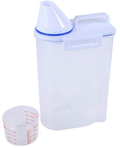 VIFER Distributeur D'Aliments Secs pour Animaux de Compagnie avec Gobelet Doseur pour Chiens et Chats Produits Ménagers