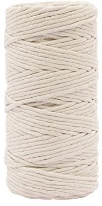 Vaessen Creative Corde Macramé - Naturel - 3 mm x 100 m - 100% coton - Beige - Fil pour Bracelets Brésiliens, Suspension pour Plantes, Crochet, Rideaux, Attrape-Rêve et Décorations