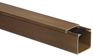 KOMIB - KK4040BR Hochwertige Kabelkanal 40 x 40 x 2000mm Braun 10 Meter - 5 x 2m (5 Stück) Elektroinstallation/Kabelmanagement - VDE