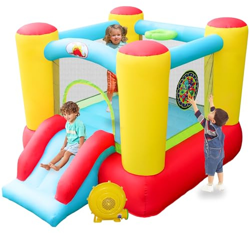 Inflatable Bounce House Slide, Kids Jumping Castle with Blower
