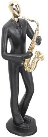 IMIKEYA Saxophon Modell 28 cm Metall Deko Musiker Figur Miniatur Für Wohnaccessoires Und Kreative Musikband Dekoration
