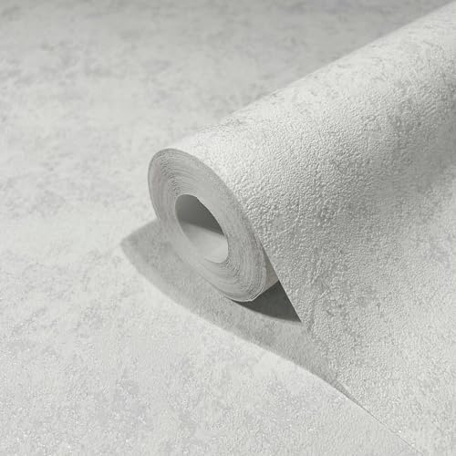marburg Tapete Grau Betonoptik Uni Industrial GZSZ für Wohnzimmer oder Schlafzimmer Made in Germany 10,05 x 0,53m