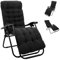 wawofun Sun Lounger Cushions Only, Garden Rocking Chair Replacement Cushion with Anti-Slip Ties and Top Cover, Garden Seat Pads Sunbed Cushion for Indoor Outdoor Patio Yard Beach Swing (Black)