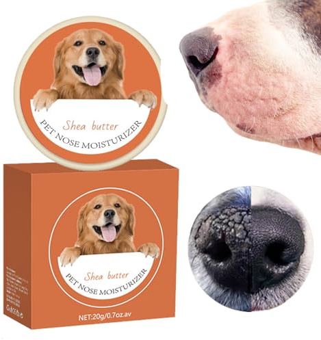 Samuliy Hundebalsam für Pfoten und Nase | Hundenasen-Heilcremebutter - 20 g Nasencreme für Hunde, lecksicher – trockene, rissige, rissige und verkrustete Nasen, repariert und schützt