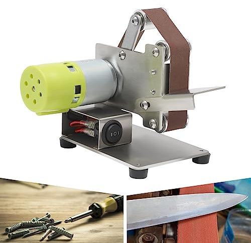 7 marce mini levigatrice a nastro YUNRUX smerigliatrice a 45° set mini levigatrice a nastro 10000 giri/min smerigliatrice elettrica smerigliatrice da tavolo levigatrice fai da te levigatrice a banco