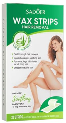 Aublinto Strisce di cera fredda, strisce di cera calda e pasta di zucchero, delicate sulla pelle, facili da depilare, strisce di cera fredda, ogni tipo di depilazione su gambe, petto, schiena, zona