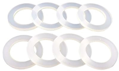 10 Stück Silikon-Gummi-Flachdichtungen, Außendurchmesser 5–40 mm, Lebensmittelqualität, Silikon-O-Ringe, Dichtungsscheiben, Sanitär-Wasserhahn-Unterlegscheiben-Dichtungsring(10x7x1mm)