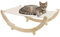 Navaris Katzensessel - Katzencouch - Katzen Sofa - Katzenbett Outdoor - Katzensofa große Katzen - Katzen Couch - Geräumig und bequem - Fester und schwingender Modus