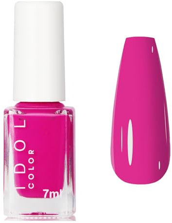 Neon Dark Nail Polish - 7 ML Purple Color Nail Varnish - Quick Drying Nail Polish - Long Lasting Chip Resistant No Need UV LED Nail Lamp for Women