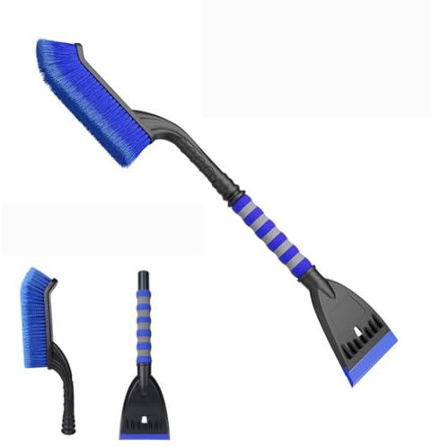 DCSNXZF Grattoir à Glace et Brosse à Neige pour Hyundai Tucson Hybird 2020-2025, Détachable Voiture Brosse à Neige Gratte Glace et Givre Accessoire,A-Blue