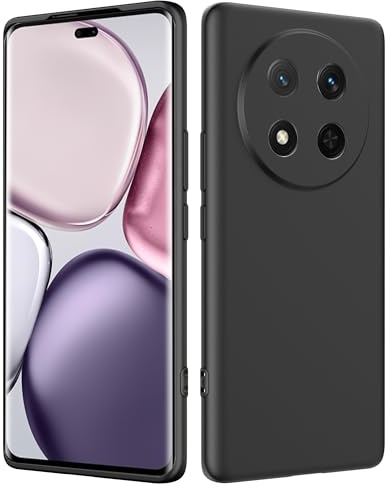 Heioloo Hülle für Honor Magic 7 Lite Handyhülle Kameraschutz, Stoßfest Ultradünn Weich Schutzhülle Matte Oberfläche Slim Fit für Honor Magic 7 Lite Case - Schwarz